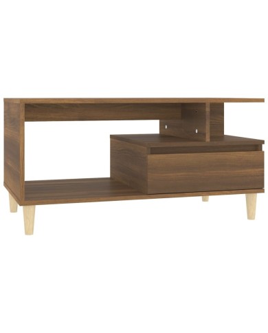 Table basse Chêne marron 90x49x45 cm Bois d'ingénierie
