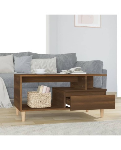 Table basse Chêne marron 90x49x45 cm Bois d'ingénierie