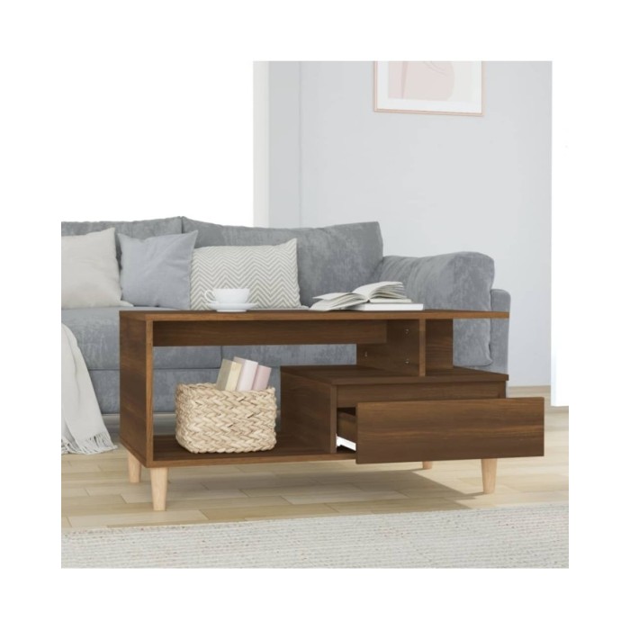 Table basse Chêne marron 90x49x45 cm Bois d'ingénierie