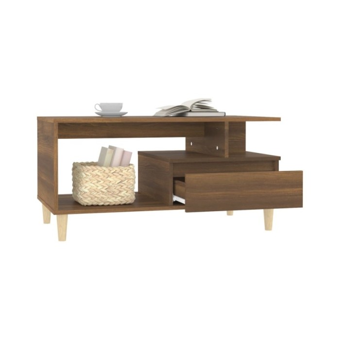 Table basse Chêne marron 90x49x45 cm Bois d'ingénierie
