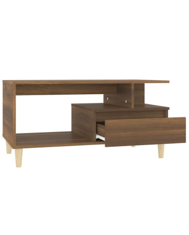 Table basse Chêne marron 90x49x45 cm Bois d'ingénierie