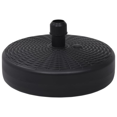 Socle de parasol Rempli de sable/d'eau 24 L Noir 