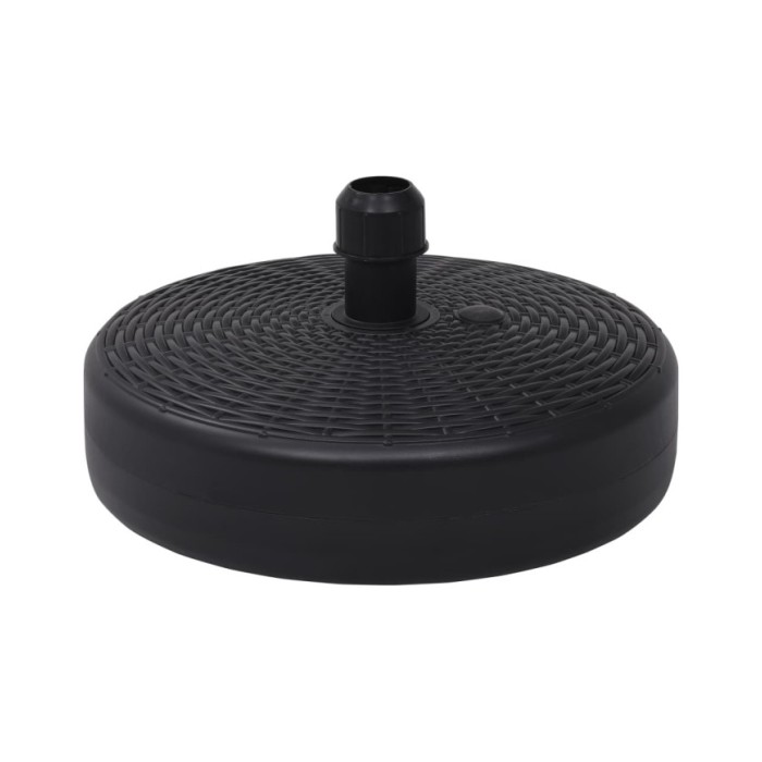 Socle de parasol Rempli de sable/d'eau 24 L Noir 