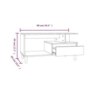 Table basse Chêne marron 90x49x45 cm Bois d'ingénierie