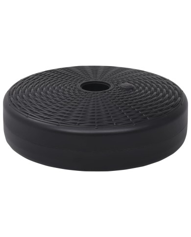 Socle de parasol Rempli de sable/d'eau 24 L Noir 