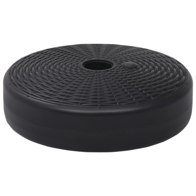 Socle de parasol Rempli de sable/d'eau 24 L Noir 