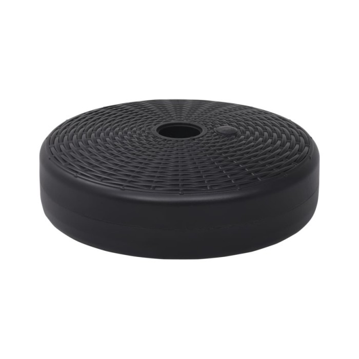 Socle de parasol Rempli de sable/d'eau 24 L Noir 