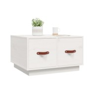 Table basse Blanc 60x53x35 cm Bois massif de pin