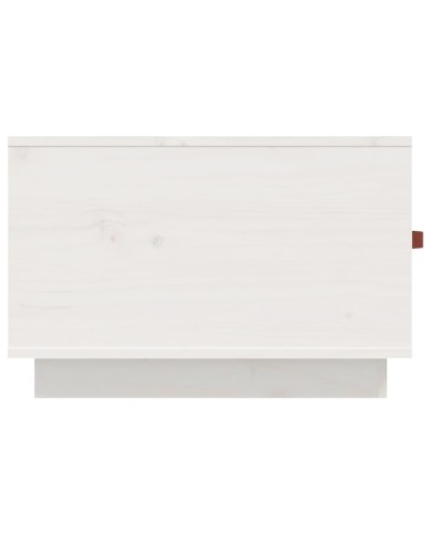Table basse Blanc 60x53x35 cm Bois massif de pin