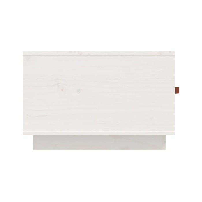 Table basse Blanc 60x53x35 cm Bois massif de pin