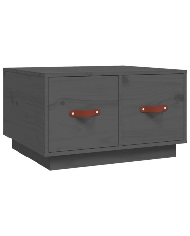 Table basse Gris 60x53x35 cm Bois massif de pin