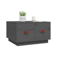 Table basse Gris 60x53x35 cm Bois massif de pin
