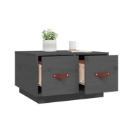 Table basse Gris 60x53x35 cm Bois massif de pin