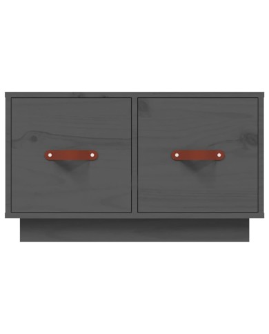 Table basse Gris 60x53x35 cm Bois massif de pin