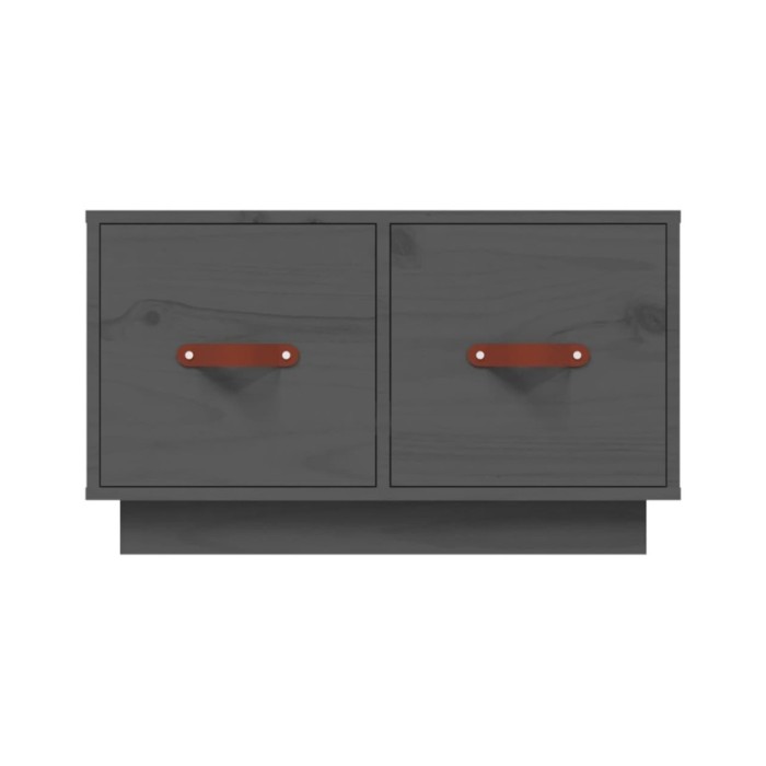 Table basse Gris 60x53x35 cm Bois massif de pin