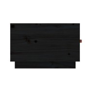 Table basse Noir 60x53x35 cm Bois massif de pin