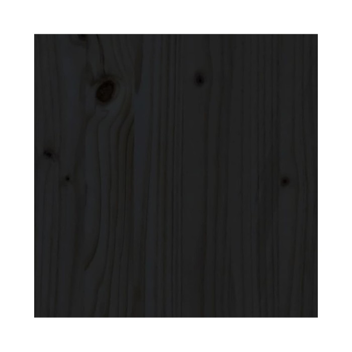 Table basse Noir 60x53x35 cm Bois massif de pin