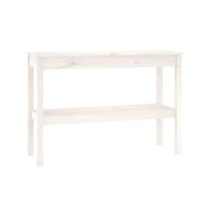Table console Blanc 110x40x75 cm Bois de pin solide