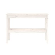 Table console Blanc 110x40x75 cm Bois de pin solide