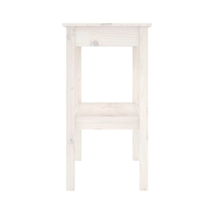 Table console Blanc 110x40x75 cm Bois de pin solide
