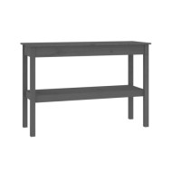 Table console Gris 110x40x75 cm Bois de pin solide