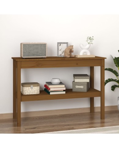 Table console Marron miel 110x40x75 cm Bois de pin solide