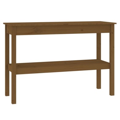 Table console Marron miel 110x40x75 cm Bois de pin solide