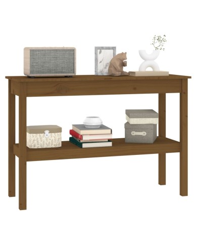 Table console Marron miel 110x40x75 cm Bois de pin solide