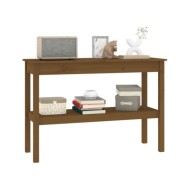 Table console Marron miel 110x40x75 cm Bois de pin solide
