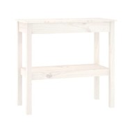 Table console Blanc 80x40x75 cm Bois de pin solide