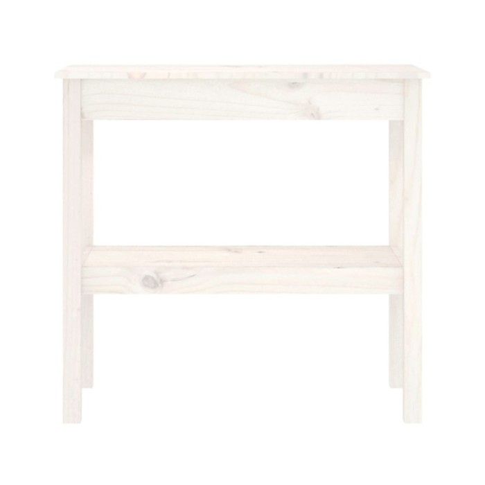 Table console Blanc 80x40x75 cm Bois de pin solide