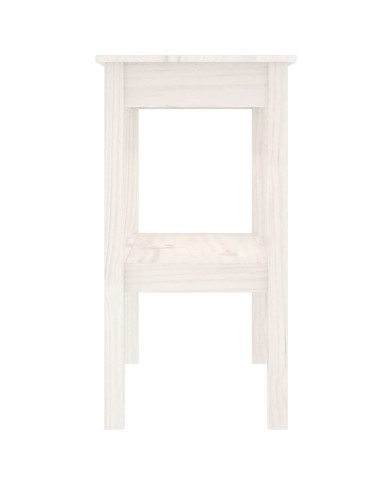 Table console Blanc 80x40x75 cm Bois de pin solide