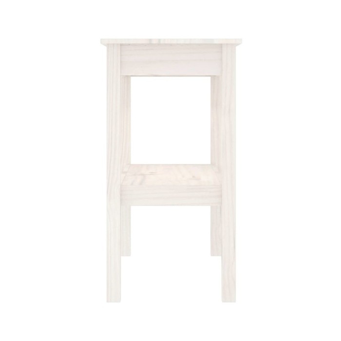Table console Blanc 80x40x75 cm Bois de pin solide