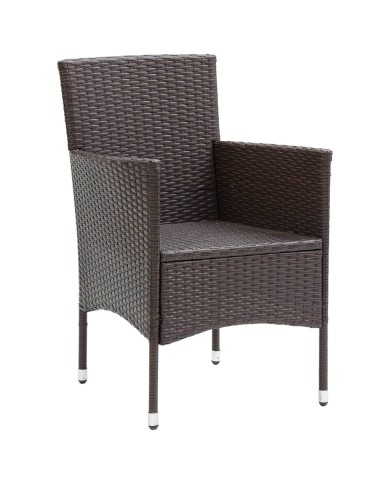 Chaises de jardin 2 pcs Noir PEHD Aspect de bois