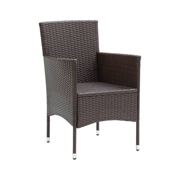 Chaises de jardin 2 pcs Noir PEHD Aspect de bois
