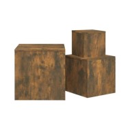 Tables d'appoint 3 pcs Chêne fumé Bois d'ingénierie