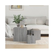 Tables d'appoint 3 pcs Sonoma gris Bois d'ingénierie