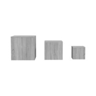 Tables d'appoint 3 pcs Sonoma gris Bois d'ingénierie
