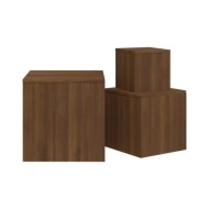 Tables d'appoint 3 pcs Chêne marron Bois d'ingénierie