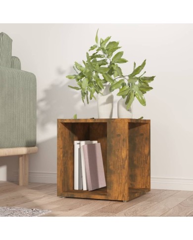 Table d'appoint Chêne fumé 33x33x34,5 cm Bois d'ingénierie