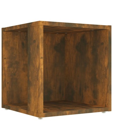 Table d'appoint Chêne fumé 33x33x34,5 cm Bois d'ingénierie