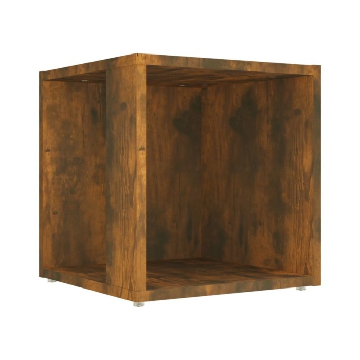 Table d'appoint Chêne fumé 33x33x34,5 cm Bois d'ingénierie
