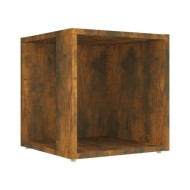Table d'appoint Chêne fumé 33x33x34,5 cm Bois d'ingénierie