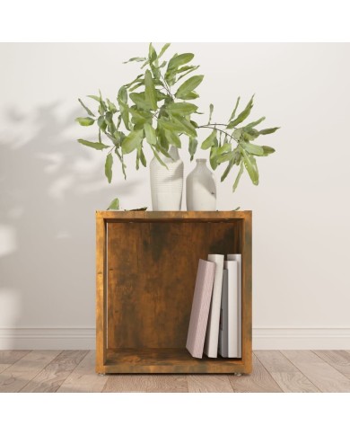 Table d'appoint Chêne fumé 33x33x34,5 cm Bois d'ingénierie