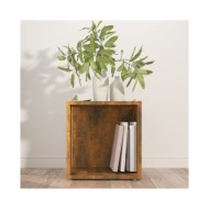 Table d'appoint Chêne fumé 33x33x34,5 cm Bois d'ingénierie
