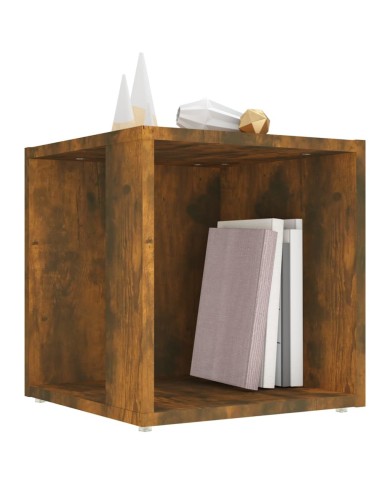Table d'appoint Chêne fumé 33x33x34,5 cm Bois d'ingénierie