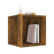 Table d'appoint Chêne fumé 33x33x34,5 cm Bois d'ingénierie