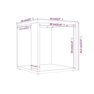 Table d'appoint Chêne fumé 33x33x34,5 cm Bois d'ingénierie