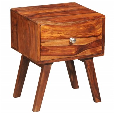 Table de chevet avec 1 tiroir 55 cm Bois massif de Sesham 