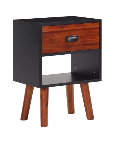 Bois d'acacia massif Table de chevet 40x30x57 cm